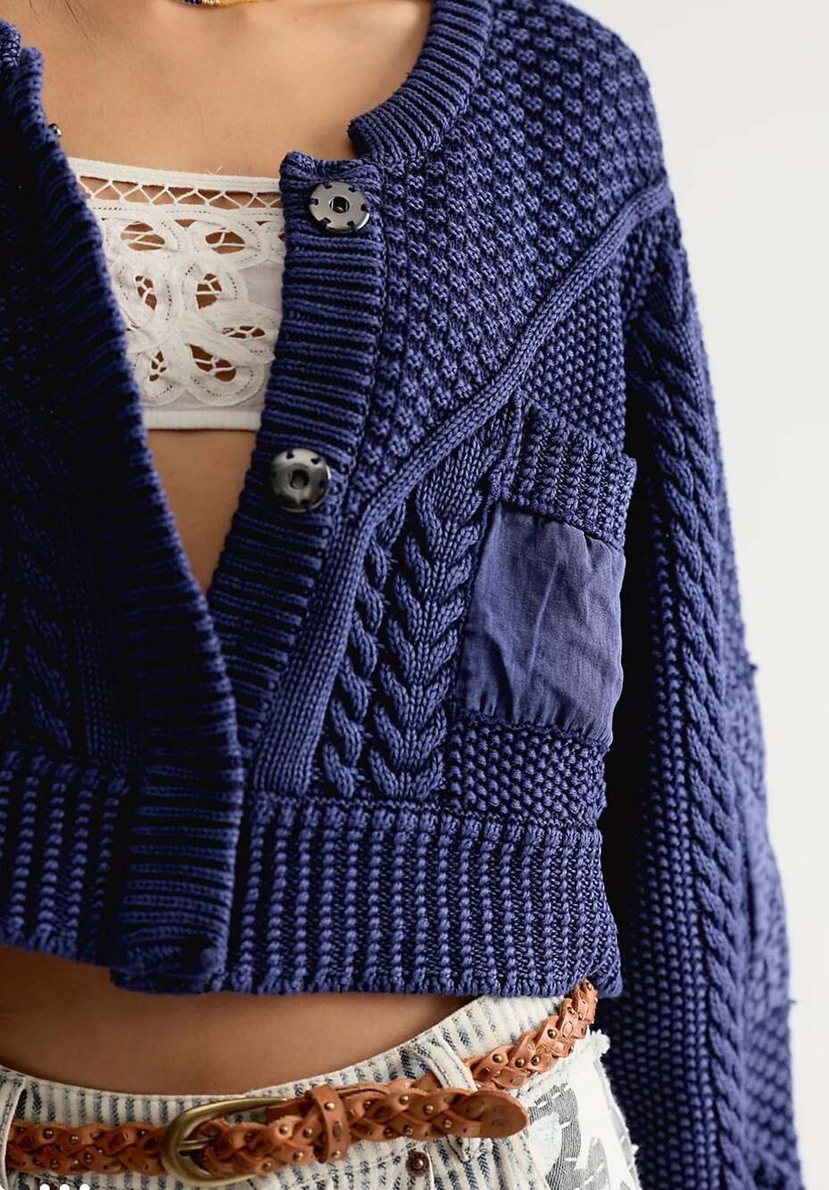 We The Free Sasha Cotton Cardi Size Small NWT - Picture 3 of 4